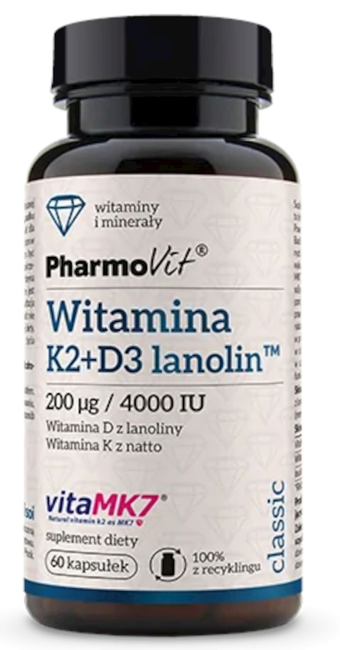 Witamina k2 + d3 bezglutenowa 60 kapsułek