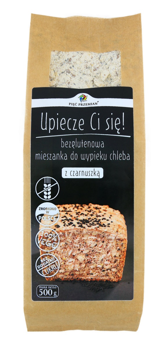 Mieszanka do wypieku chleba z czarnuszką bez dodatku cukrów bezglutenowa 500 g