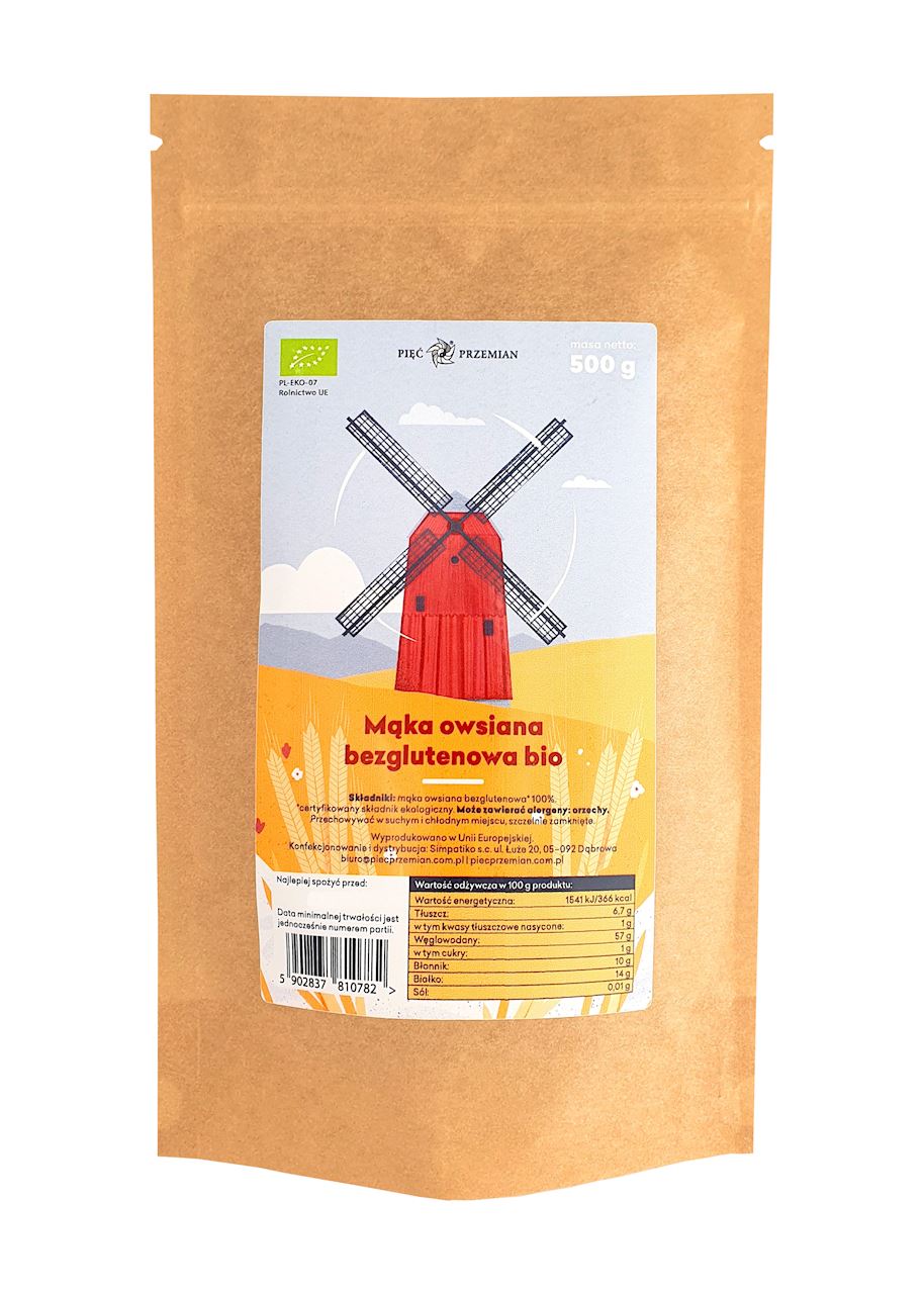 Mąka owsiana bezglutenowa bio 500 g