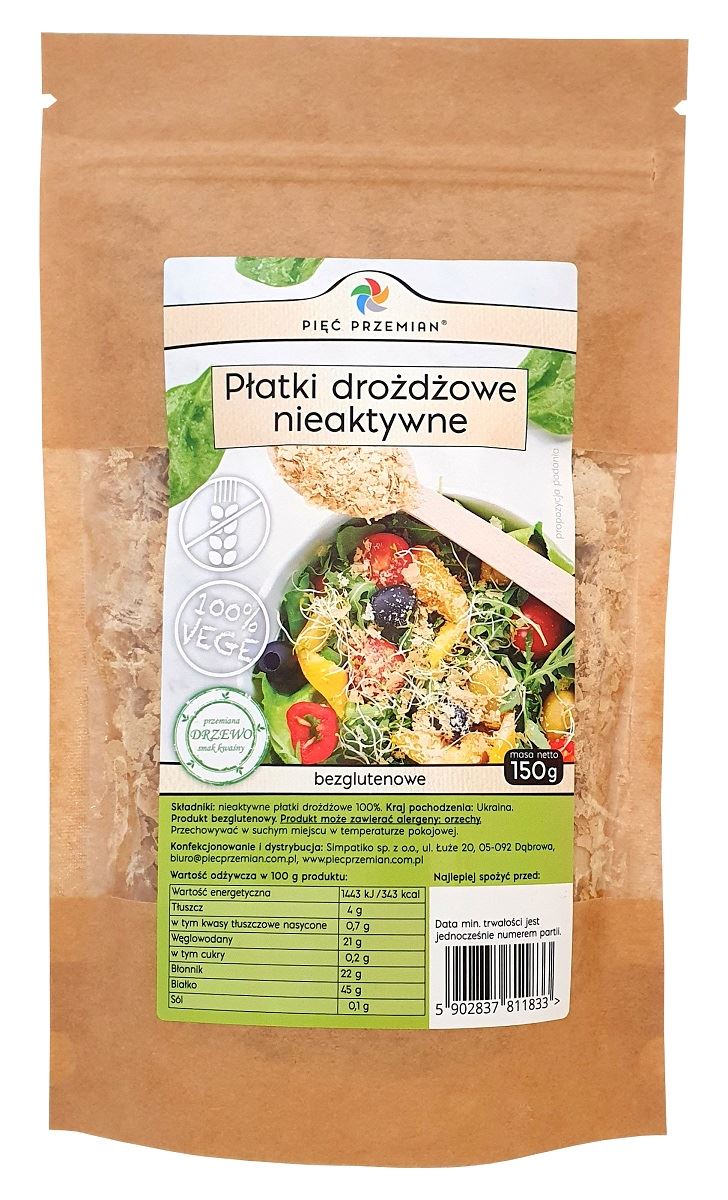 Płatki drożdżowe nieaktywne bezglutenowe 150 g
