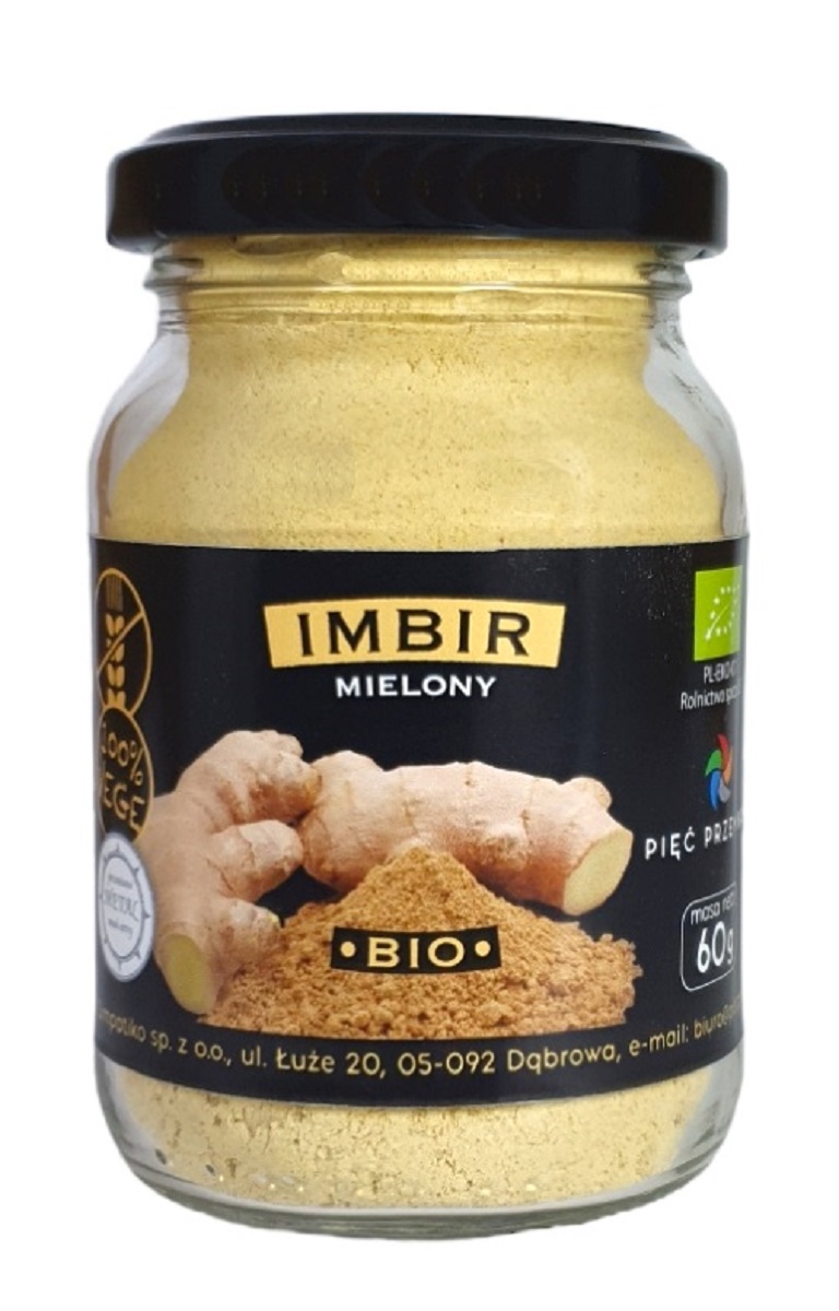 Imbir mielony bezglutenowy bio 60 g