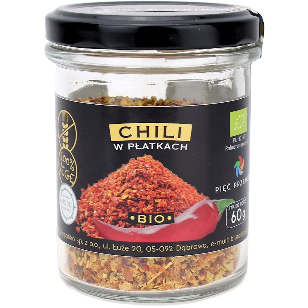 Chili płatki bezglutenowe bio 60 g
