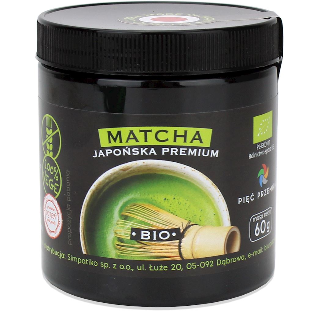Herbata zielona matcha japońska bezglutenowa bio 60 g
