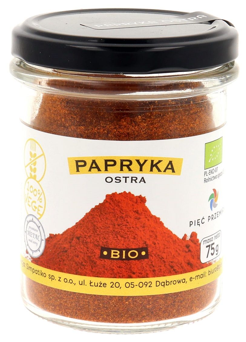 Papryka ostra mielona bezglutenowa bio 75 g