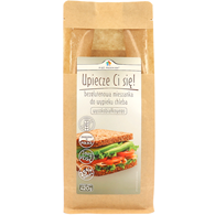 MIESZANKA DO WYPIEKU CHLEBA WYSOKOBIAŁKOWEGO BEZ DODATKU CUKRÓW BEZGLUTENOWA 420 g - PIĘĆ PRZEMIAN