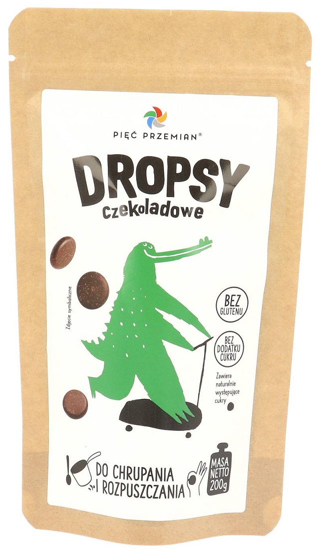 Dropsy czekoladowe bez dodatku cukrów bezglutenowe 200 g