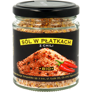 SÓL HIMALAJSKA Z CHILI W PŁATKACH BEZGLUTENOWA BIO 85 g - PIĘĆ PRZEMIAN