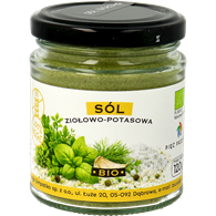 SÓL ZIOŁOWO - POTASOWA BEZGLUTENOWA BIO 120 g - PIĘĆ PRZEMIAN