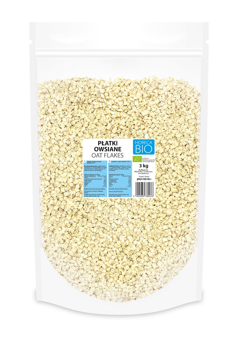 Płatki owsiane bio 3 kg