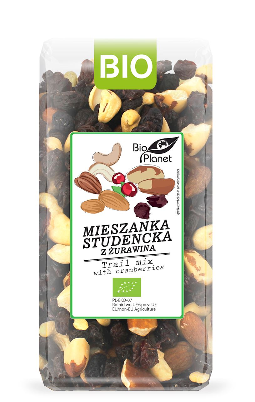 Mieszanka studencka z żurawiną bio 400 g