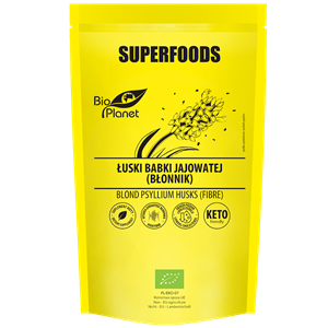 ŁUSKI BABKI JAJOWATEJ (BŁONNIK) BIO 100 g - BIO PLANET SUPERFOODS