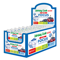 LIZAK O SMAKU WIŚNIA - JAGODA NA KONCENTRACJĘ BEZ CUKRU BEZGLUTENOWY 6 g - MNIAM MNIAM STARPHARMA (UCZEŃ FOCUS)