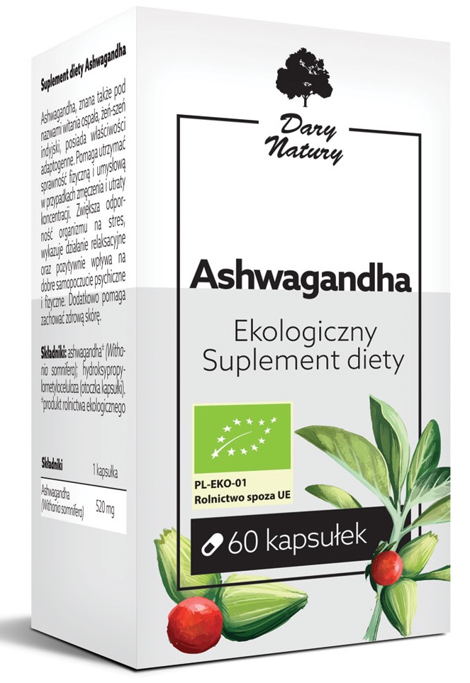 Ashwagandha bio (520 mg) 60 kapsułek