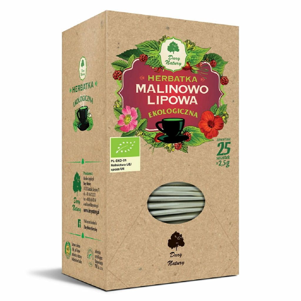 Herbatka malinowo - lipowa bio (25 x 2,5 g) 62,5 g