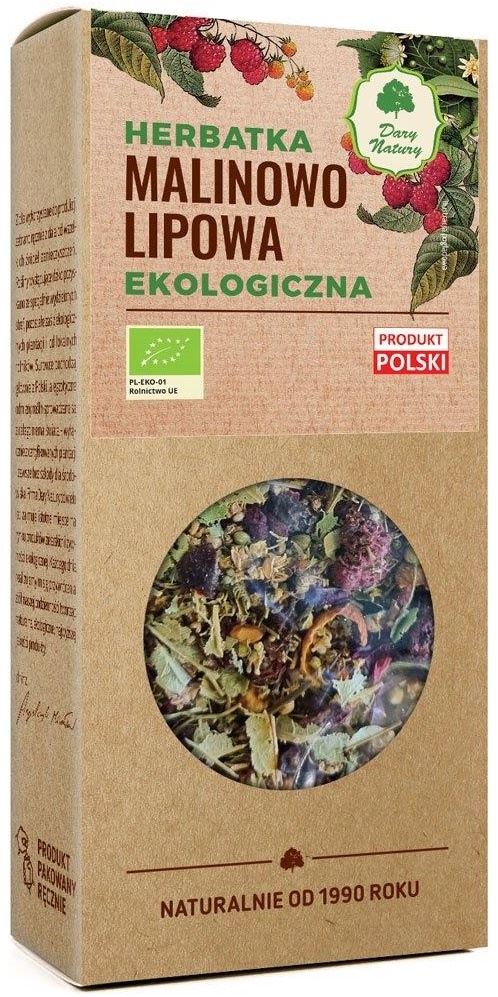 Herbatka malinowo - lipowa bio 80 g