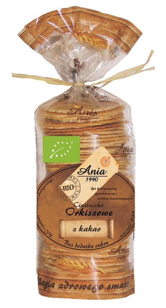 Ciastka orkiszowe z kakao bez dodatku cukrów bio 120 g