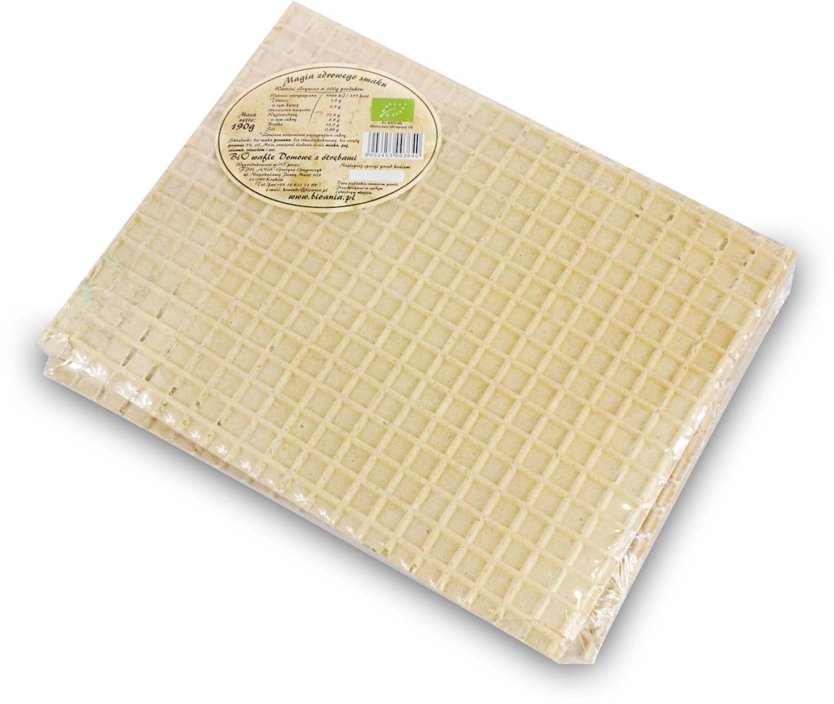 Wafle domowe z otrębami bez dodatku cukrów bio 190 g