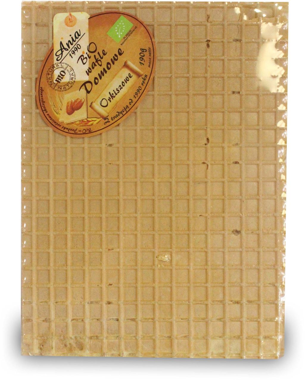 Wafle domowe orkiszowe bez dodatku cukrów bio 190 g