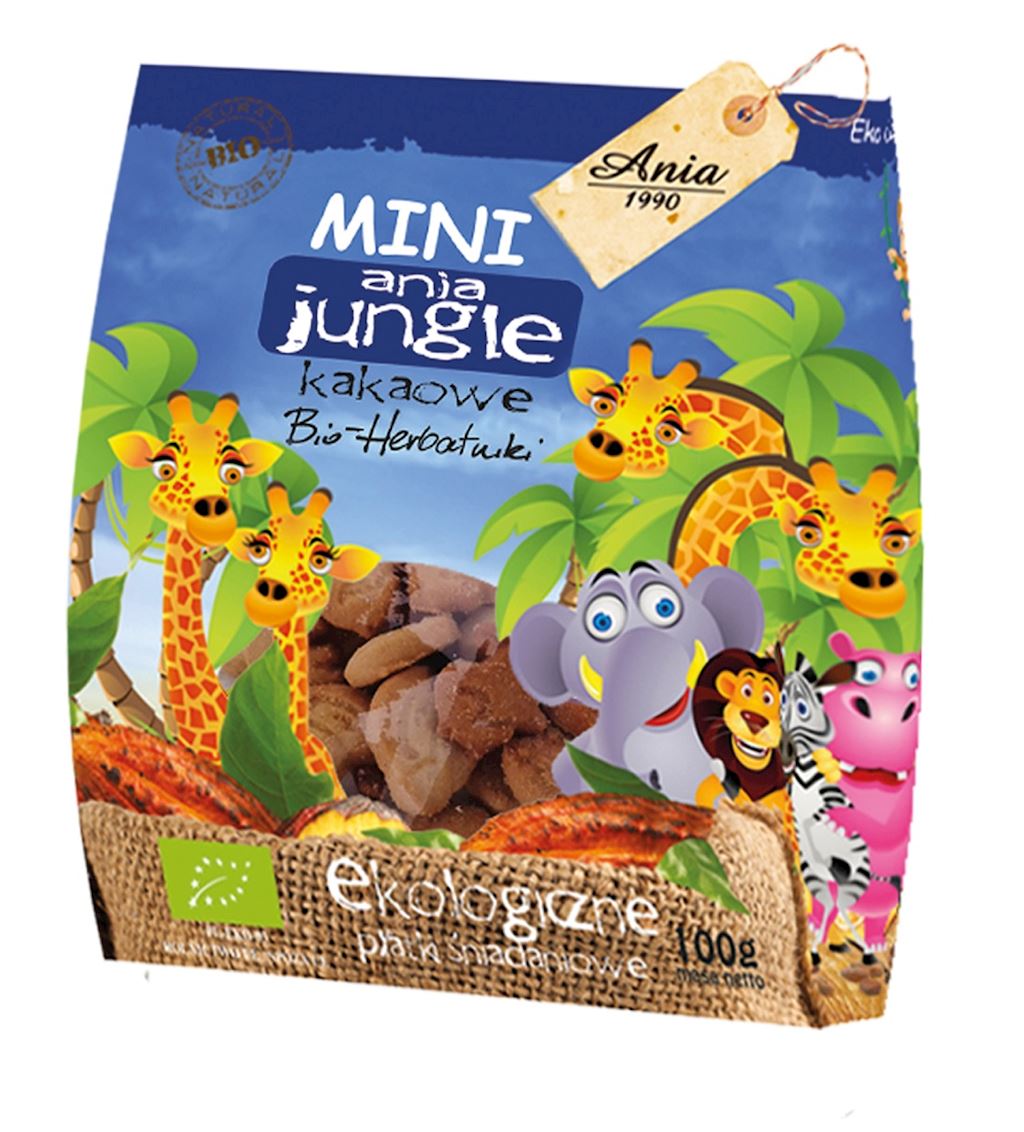 Ciastka kakaowe mini jungle bio 100 g