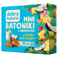 BATONIKI MINI Z NERKOWCÓW O SMAKU PINA COLADA BEZ DODATKU CUKRÓW (6 x 17 g) 102 g - DOBRA KALORIA