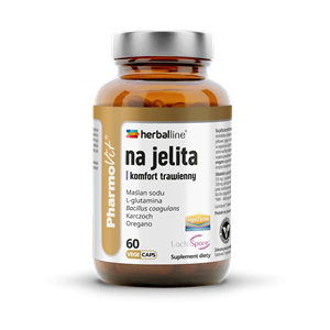 KAPSUŁKI NA JELITA I KOMFORT TRAWIENNY BEZGLUTENOWE 60 szt. - PHARMOVIT (HERBALLINE)