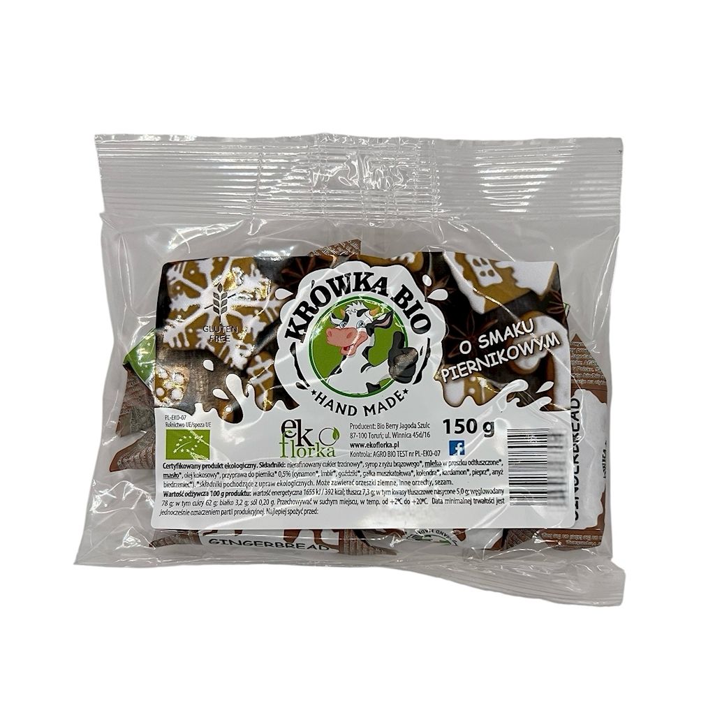 Krówki o smaku piernikowym bezglutenowe bio 150 g