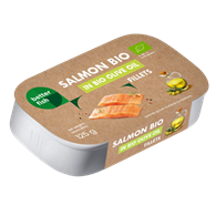 ŁOSOŚ ATLANTYCKI W OLIWIE Z OLIWEK EXTRA VIRGIN BIO 125 g - BETTER FISH