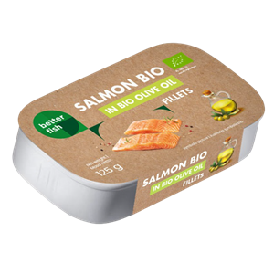 ŁOSOŚ ATLANTYCKI W OLIWIE Z OLIWEK EXTRA VIRGIN BIO 125 g - BETTER FISH