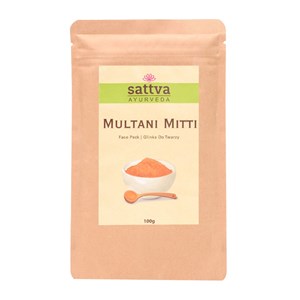 GLINKA KOSMETYCZNA DO TWARZY MULTANI MITTI 100 g - SATTVA