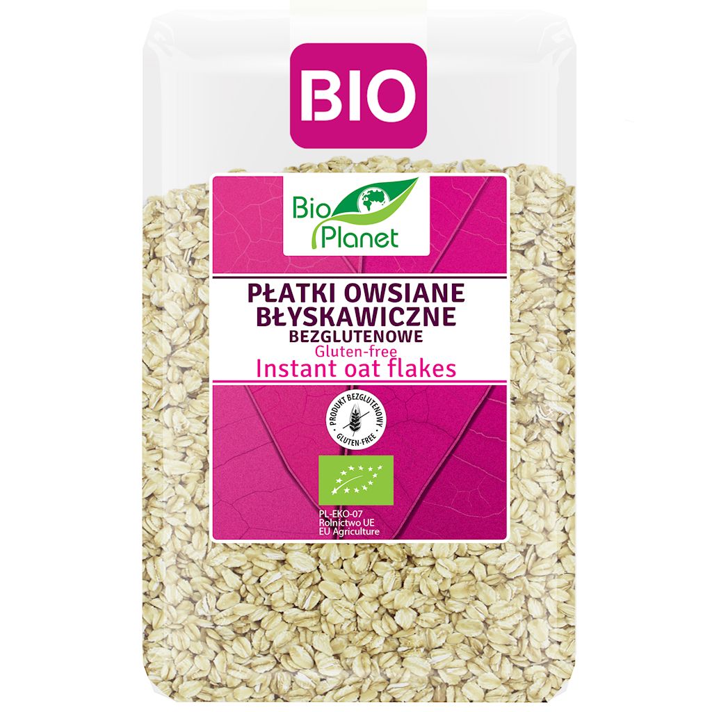 Płatki owsiane błyskawiczne bezglutenowe bio 1 kg