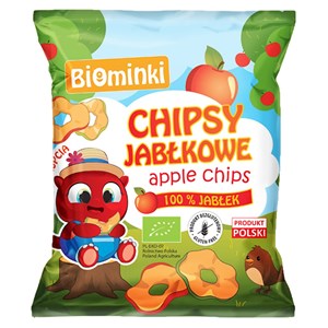 CHIPSY JABŁKOWE BEZGLUTENOWE BIO 40 g - BIOMINKI