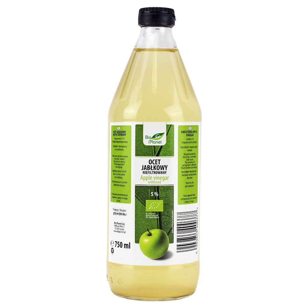 Ocet jabłkowy 5 % niefiltrowany bio 750 ml