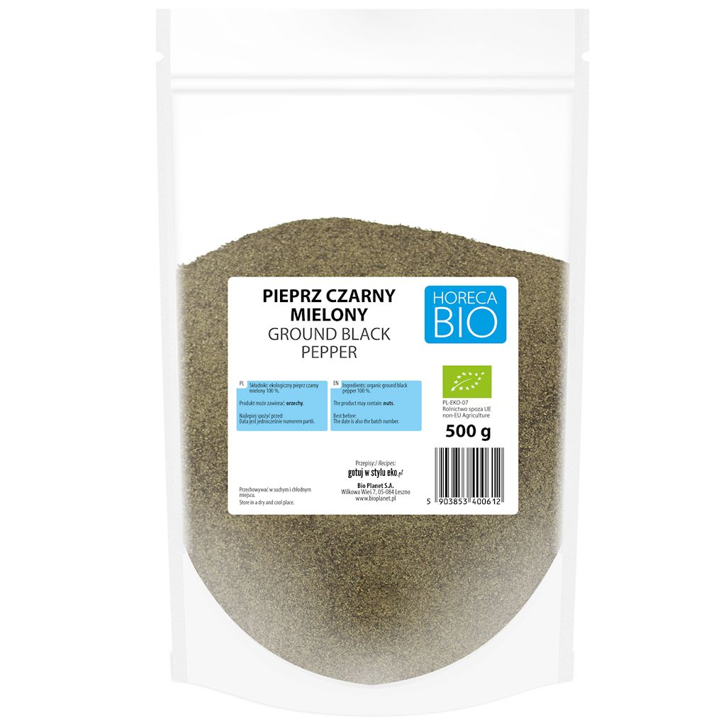 Pieprz czarny mielony bio 500 g
