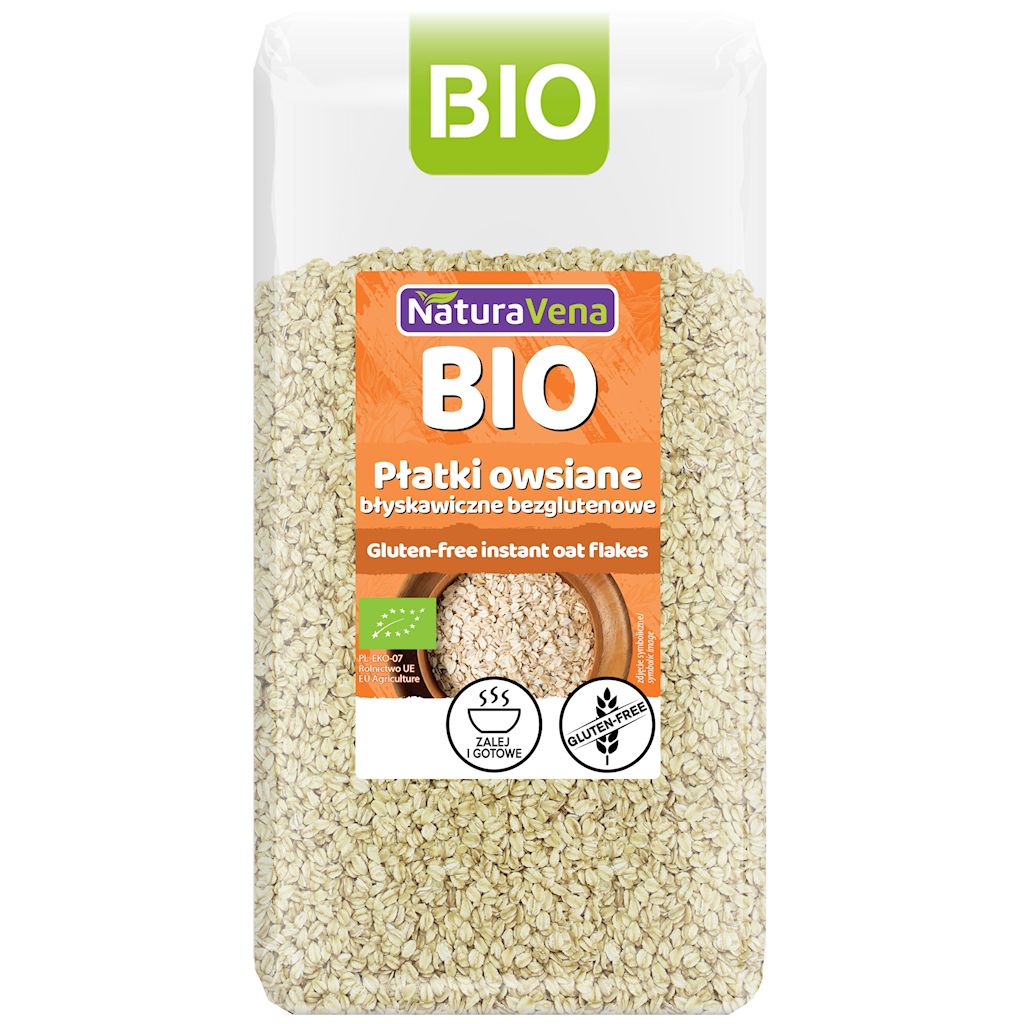 Płatki owsiane błyskawiczne bezglutenowe bio 300 g
