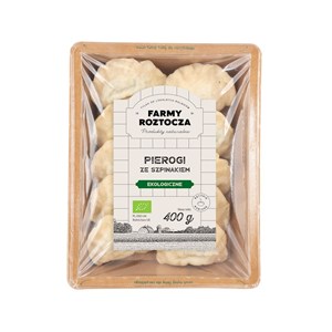 PIEROGI ZE SZPINAKIEM BIO 400 g - FARMY ROZTOCZA (NA ZAMÓWIENIE)