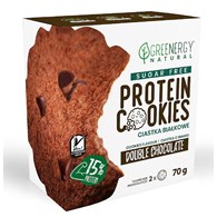 CIASTKA PROTEINOWE PODWÓJNIE CZEKOLADOWE BEZ CUKRU (2 x 35 g) 70 g - GREENERGY