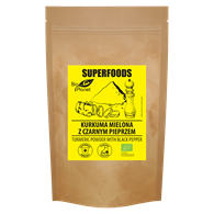 KURKUMA MIELONA Z CZARNYM PIEPRZEM BIO 200 g - BIO PLANET SUPERFOODS