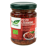 PESTO CZERWONE Z SUSZONYCH POMIDORÓW BIO 140 g - BIO PLANET