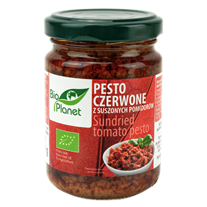 PESTO CZERWONE Z SUSZONYCH POMIDORÓW BIO 140 g - BIO PLANET
