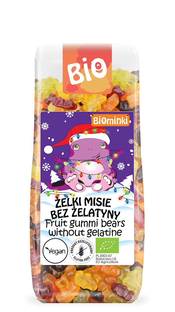 Żelki misie bez żelatyny bezglutenowe bio 150 g