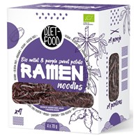 MAKARON (JAGLANO - RYŻOWY Z BATATEM FIOLETOWYM) RAMEN BEZGLUTENOWY BIO 280 g - DIET-FOOD