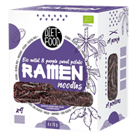 MAKARON (JAGLANO - RYŻOWY Z BATATEM FIOLETOWYM) RAMEN BEZGLUTENOWY BIO 280 g - DIET-FOOD