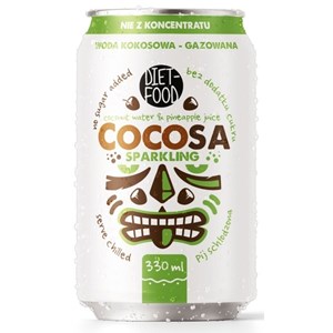 WODA KOKOSOWA GAZOWANA 330 ml - DIET-FOOD (COCOSA)