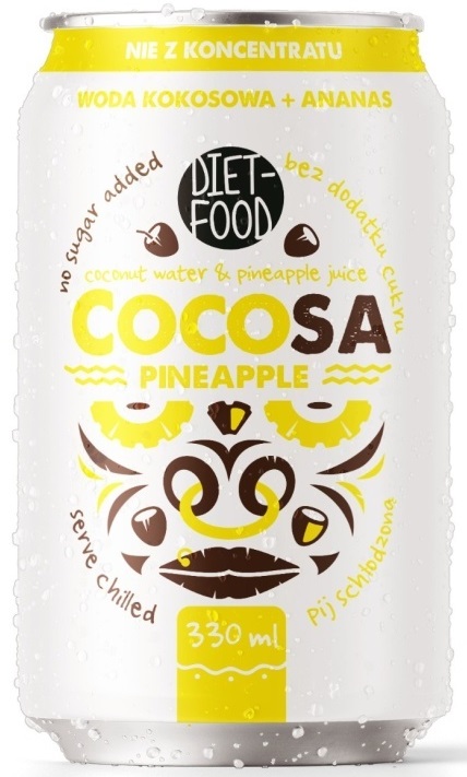 Woda kokosowa z sokiem z ananasa 330 ml