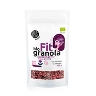 GRANOLA FIT Z ADAPTOGENAMI BEZ DODATKU CUKRÓW BIO 200 g - DIET-FOOD