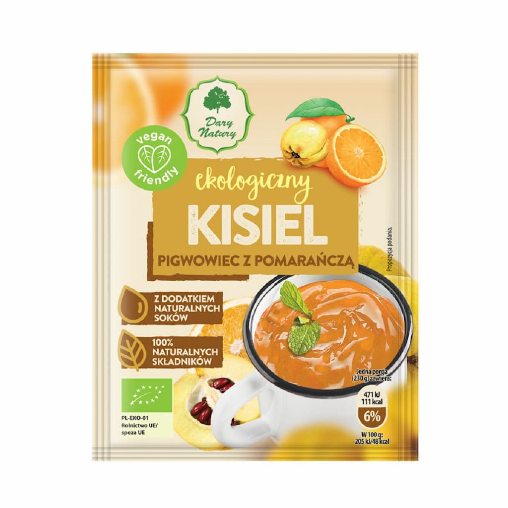 Kisiel instant pigwowiec z pomarańczą bezglutenowy bio 30 g