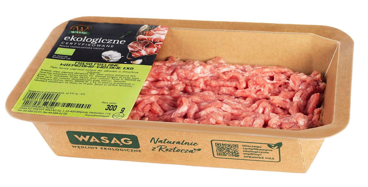 Mięso mielone wieprzowo - wołowe surowe bio 300 g