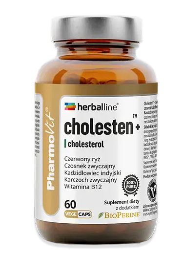 Kapsułki na prawidłowy poziom cholesterolu (cholesten+) bezglutenowe 60 szt.