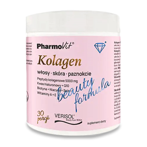 KOLAGEN O SMAKU BRZOSKWINIA - BANAN BEAUTY FORMULA BEZGLUTENOWY 174 g - PHARMOVIT