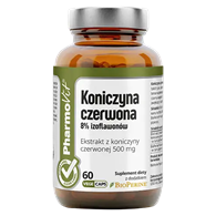 KONICZYNA CZERWONA EKSTRAKT (500 mg) BEZGLUTENOWY 60 KAPSUŁEK - PHARMOVIT (CLEAN LABEL)